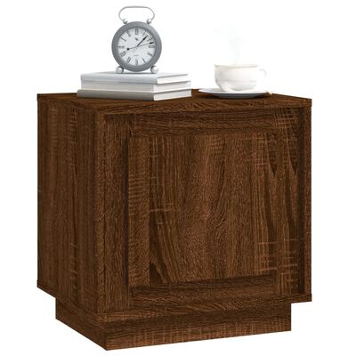 vidaXL Bedside Cabinet Brown Oak 44x35x45 cm Engineered Wood