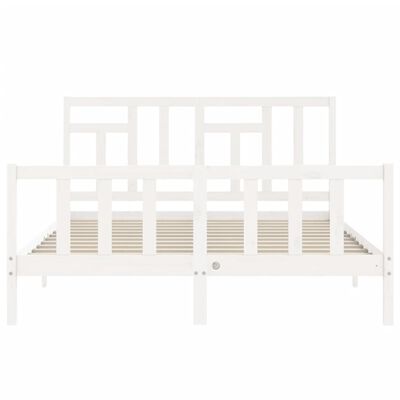 vidaXL Bed Frame without Mattress White 160x200 cm Solid Wood Pine