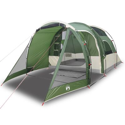 vidaXL Camping Tent Tunnel 4-Person Green Waterproof