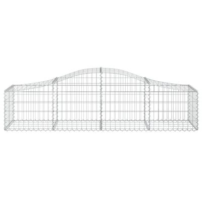 vidaXL Arched Gabion Baskets 2 pcs 200x50x40/60 cm Galvanised Iron