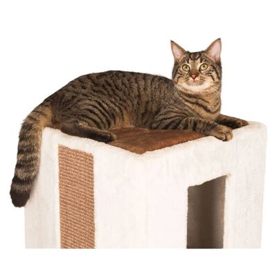 Kerbl Cat Scratching Barrel Galina 40x40x78 cm White and Brown