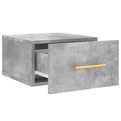 vidaXL Wall-mounted Bedside Cabinets 2 pcs Concrete Grey 35x35x20 cm