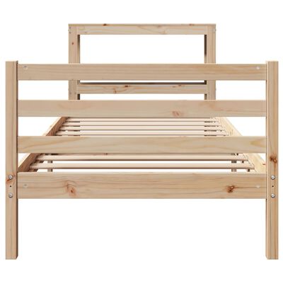 vidaXL Bed Frame without Mattress 90x200 cm Solid Wood Pine