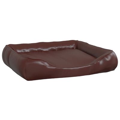 vidaXL Dog Bed Brown 105x80x25 cm Faux Leather