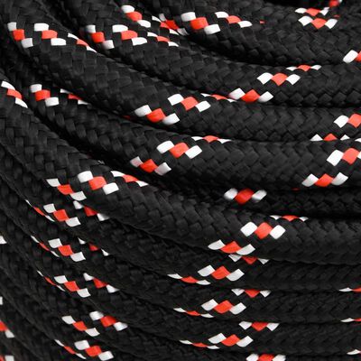 vidaXL Boat Rope Black 16 mm 100 m Polypropylene