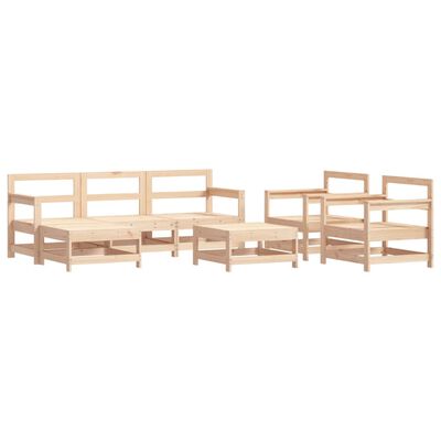 vidaXL 7 Piece Garden Lounge Set Solid Wood Pine