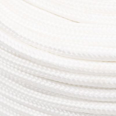 vidaXL Boat Rope Full White 8 mm 50 m Polypropylene