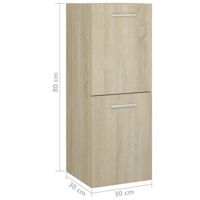 vidaXL Bathroom Furniture Set Sonoma Oak Engineered Wood