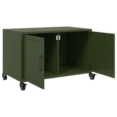 vidaXL TV Cabinet Olive Green 68x39x43.5 cm Steel