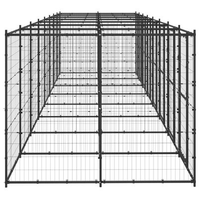 vidaXL Outdoor Dog Kennel Steel 19.36 m²