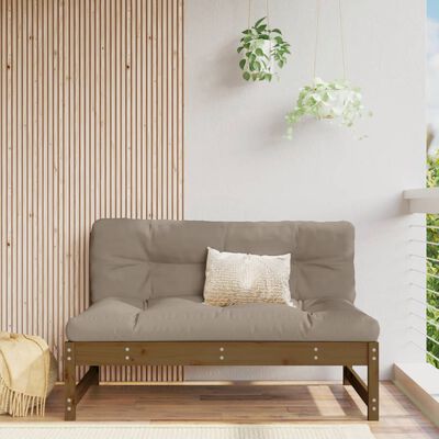 vidaXL Middle Sofa Honey Brown 120x80 cm Solid Wood Pine