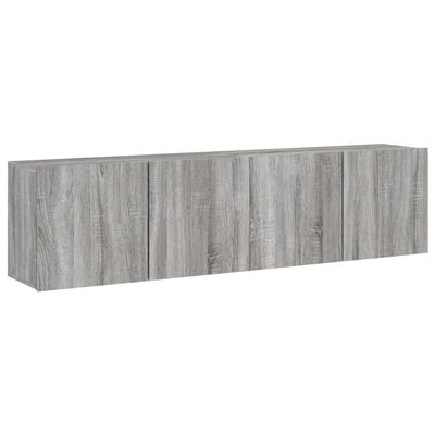 vidaXL TV Cabinets Wall-mounted 2 pcs Grey Sonoma 80x30x41 cm