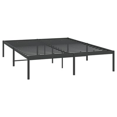 vidaXL Metal Bed Frame without Mattress Black 140x200 cm