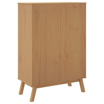 vidaXL Highboard OLDEN Grey and Brown 85x43x125 cm Solid Wood Pine