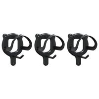 vidaXL Bridle Racks 3 pcs Wall Mounted Black Iron