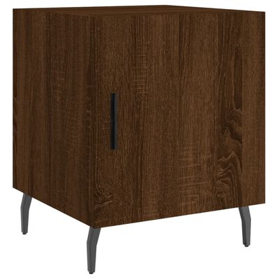 vidaXL Bedside Cabinets 2 pcs Brown Oak 40x40x50 cm Engineered Wood