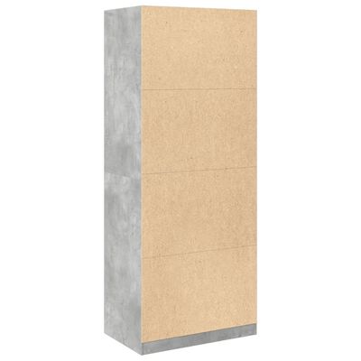 vidaXL Wardrobe Concrete Grey 80x50x200 cm Engineered Wood