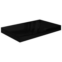 vidaXL Floating Wall Shelf High Gloss Black 40x23x3.8 cm MDF