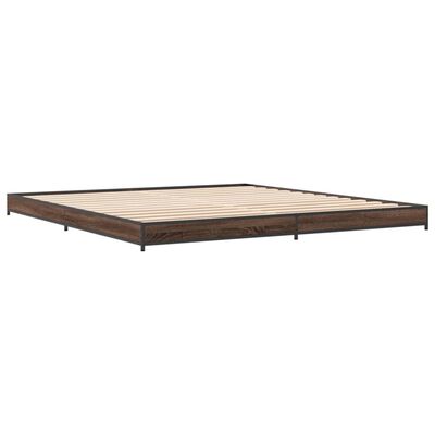 vidaXL Bed Frame without Mattress Brown Oak 160x200 cm