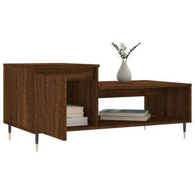 vidaXL Coffee Table Brown Oak 100x50x45 cm Engineered Wood