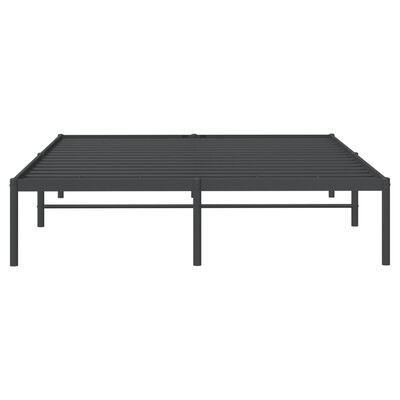 vidaXL Metal Bed Frame without Mattress Black 140x200 cm