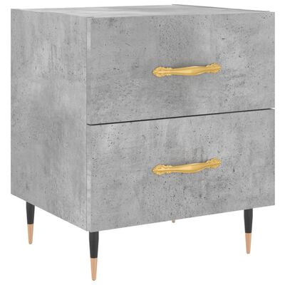 vidaXL Bedside Cabinets 2 pcs Concrete Grey 40x35x47.5 cm Engineered Wood