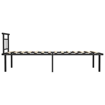 vidaXL Bed Frame without Mattress without Mattress Black Metal 90x200 cm