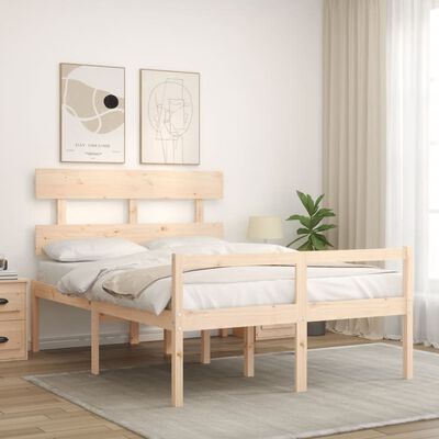 vidaXL Senior Bed without Mattress Small Double Solid Wood