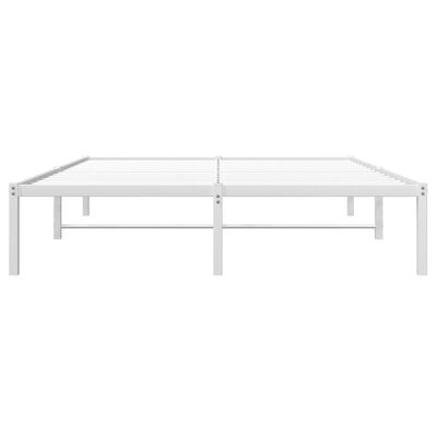 vidaXL Metal Bed Frame White 140x190 cm