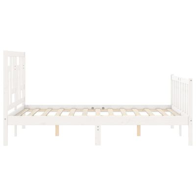 vidaXL Bed Frame without Mattress White 120x200 cm Solid Wood Pine