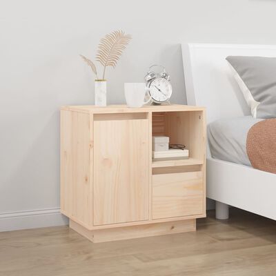 vidaXL Bedside Cabinet 50x34x50 cm Solid Wood Pine