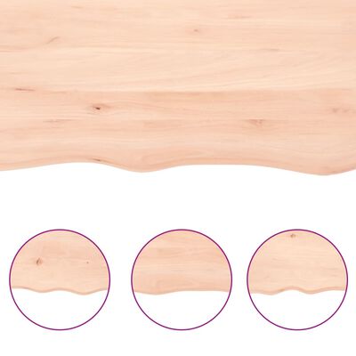 vidaXL Bathroom Countertop 200x50x(2-6) cm Untreated Solid Wood