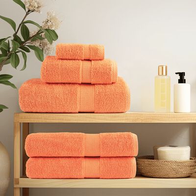 vidaXL 8 Piece Premium Towel Set SOLUND Orange 600 gsm