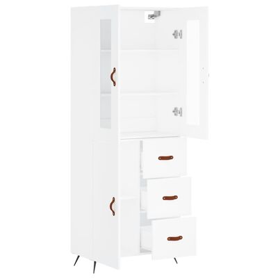 vidaXL Highboard White 69.5x34x180 cm Engineered Wood