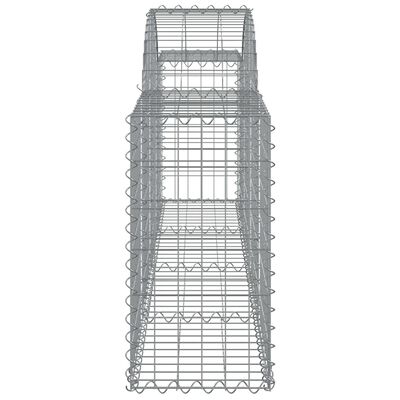 vidaXL Arched Gabion Baskets 3 pcs 200x30x60/80 cm Galvanised Iron