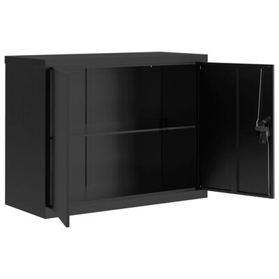 vidaXL File Cabinet Black 90x40x110 cm Steel