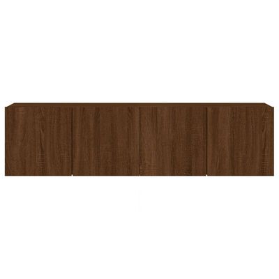 vidaXL TV Cabinets Wall-mounted 2 pcs Brown Oak 80x30x41 cm