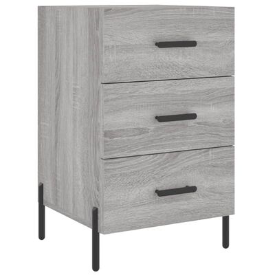 vidaXL Bedside Cabinet Grey Sonoma 40x40x66 cm Engineered Wood