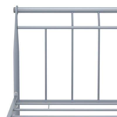 vidaXL Bed Frame without Mattress Grey Metal 200x200 cm