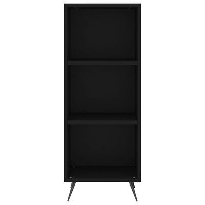 vidaxL Shelf Cabinet Black 34.5x32.5x90 cm Engineered Wood