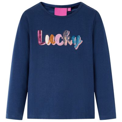 Kids' T-shirt with Long Sleeves Navy Blue 116