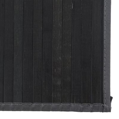 vidaXL Rug Rectangular Black80x200 cm Bamboo