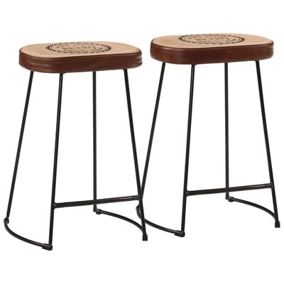 vidaXL Bar Stools 2 pcs Dark Brown 41x29x62 cm