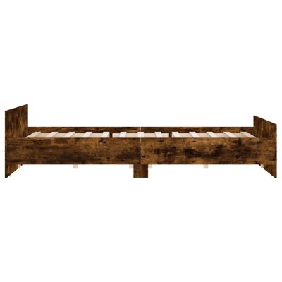 vidaXL Bed Frame without Mattress Smoked Oak 200x200 cm