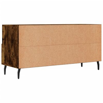 vidaXL TV Cabinet Smoked Oak 102x36x50 cm Engineered Wood