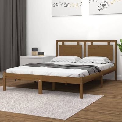 vidaXL Bed Frame without Mattress Honey Brown 120x200 cm Solid Wood