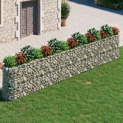 vidaXL Gabion Raised Bed Galvanised Iron 540x50x100 cm