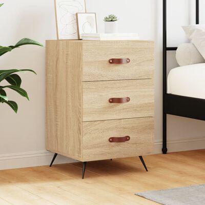 vidaXL Bedside Cabinet Sonoma Oak 40x40x66 cm Engineered Wood