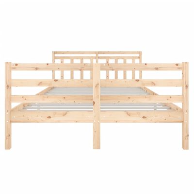 vidaXL Bed Frame without Mattress Solid Wood 140x190 cm (810410+814094)