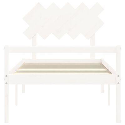 vidaXL Senior Bed without Mattress White 100x200 cm Solid Wood